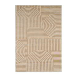 Tapis OLGA beige motif en relief 80x300 cm