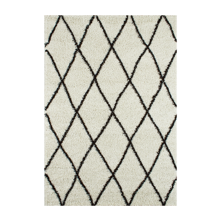 Tapis THEA crème motif losange 200x280 cm