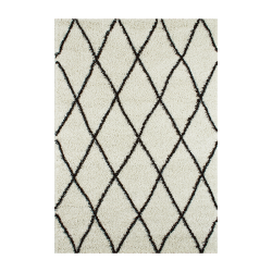 Tapis THEA crème motif losange 160x230 cm