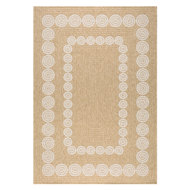 Tapis d'extérieur MALLORCA marron et blanc aspect jute 200x290cm 