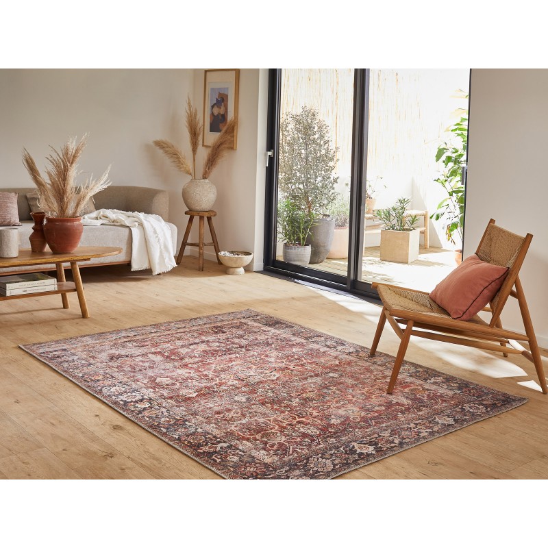Tapis ERA rouge motifs orientaux 80x150 cm