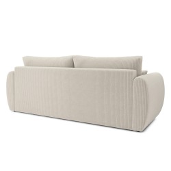 Canapé droit REFA convertible velours côtelé beige 3 places