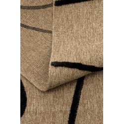 Tapis PIA noir motif linéaire 120x160 cm