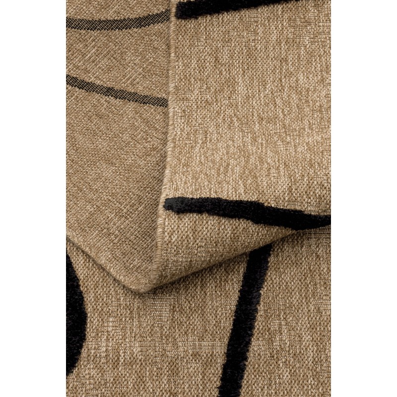 Tapis PIA noir motif linéaire 120x160 cm