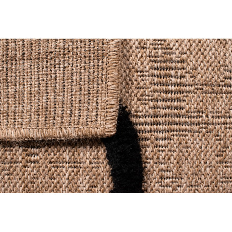 Tapis PIA noir motif linéaire 160x230 cm