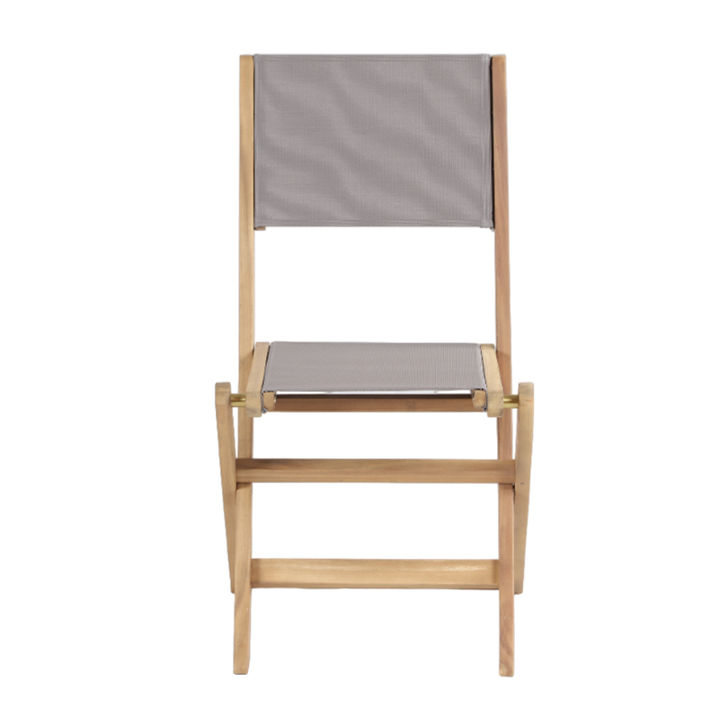 Ensemble table et chaises MOLA 8 places extensible 160/220 cm en bois d'acacia FSC blanchi et textilène