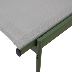 Bain de soleil PANTONE en acier et textilene vert kaki