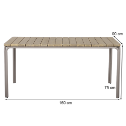Table de jardin ASTI en bois d'acacia FSC160 cm