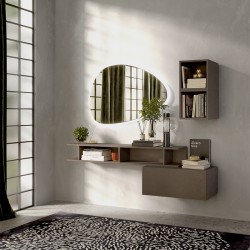 Etagère murale MARINA finition bronze 138cm