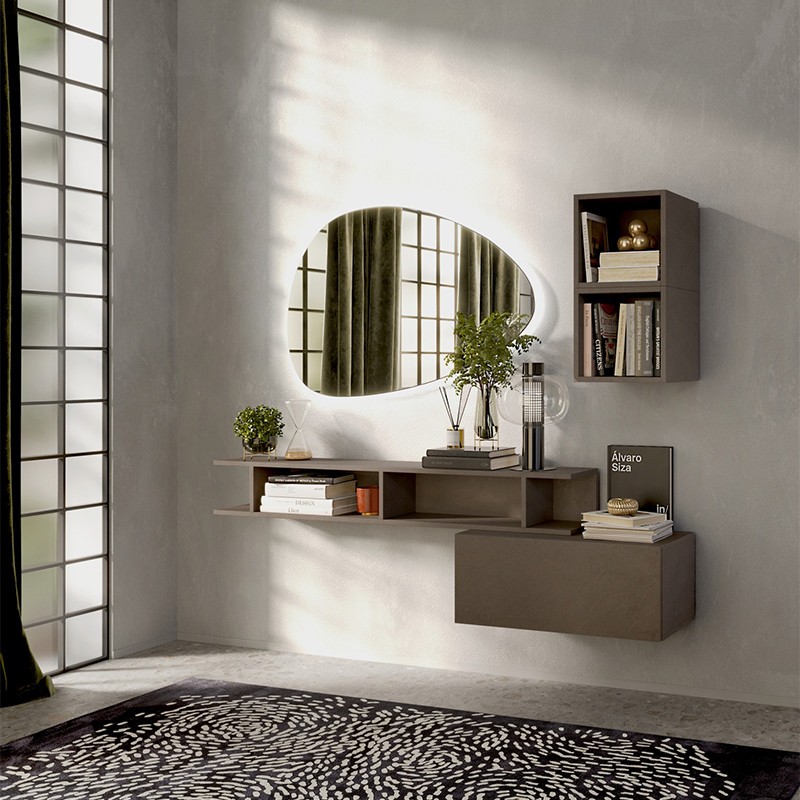 Etagère murale MARINA finition bronze 138cm