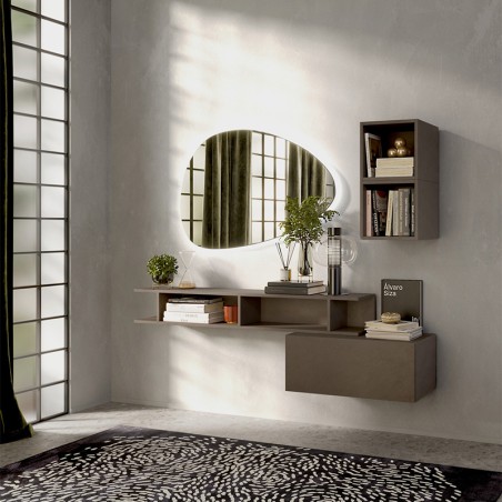 Etagère murale MARINA finition bronze 138cm