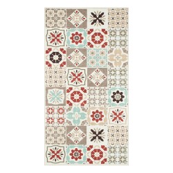 Tapis de cuisine YARA multi couleurs motif carreaux de ciment 80x150cm