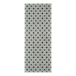 Tapis de cuisine YARA noir motif carreaux de ciment 70x180cm
