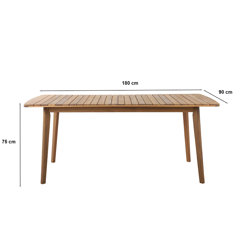 Table de jardin PERLA en bois d'acacia 180 cm