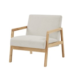 Fauteuil BONIFACIO en tissu beige