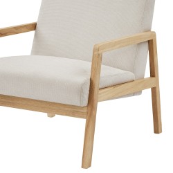 Fauteuil BONIFACIO en tissu beige