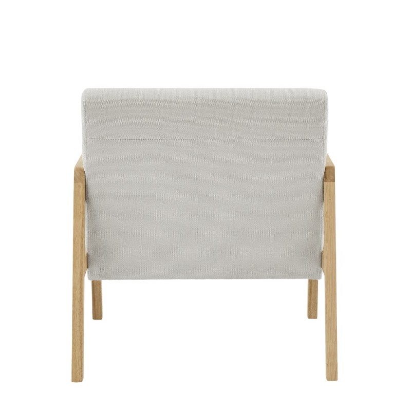 Fauteuil BONIFACIO en tissu gris clair
