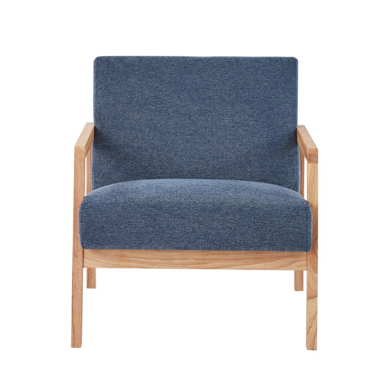 Fauteuil BONIFACIO en tissu bleu