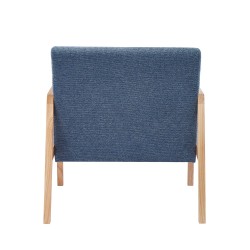 Fauteuil BONIFACIO en tissu bleu