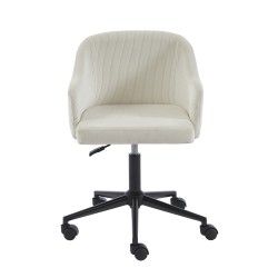 Fauteuil BARNABE en velours côtelé beige