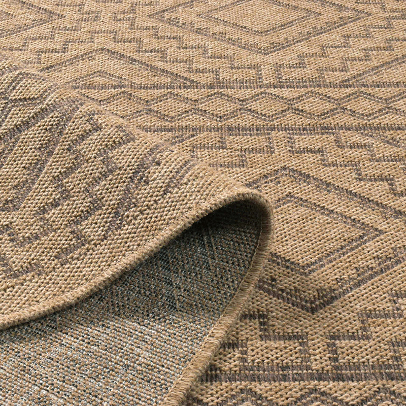 Tapis CAPRI marron aspect jute 50x80 cm