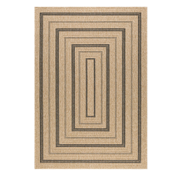 Tapis d'extérieur MENORCA marron et noir aspect jute 160x230 cm