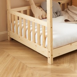 Lit tente TINY pin massif 90x190 sommier et barrières inclus