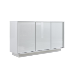 Buffet MILANO laqué blanc brillant 138cm