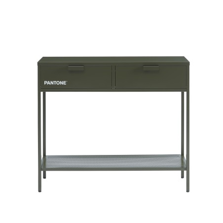Console PANTONE métal vert olive foncé 100cm
