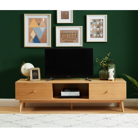 Meuble tv MARCELplacage chêne160cm