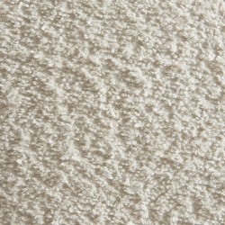Fauteuil de table PAOLA tissu bouclette écru pied chêne massif