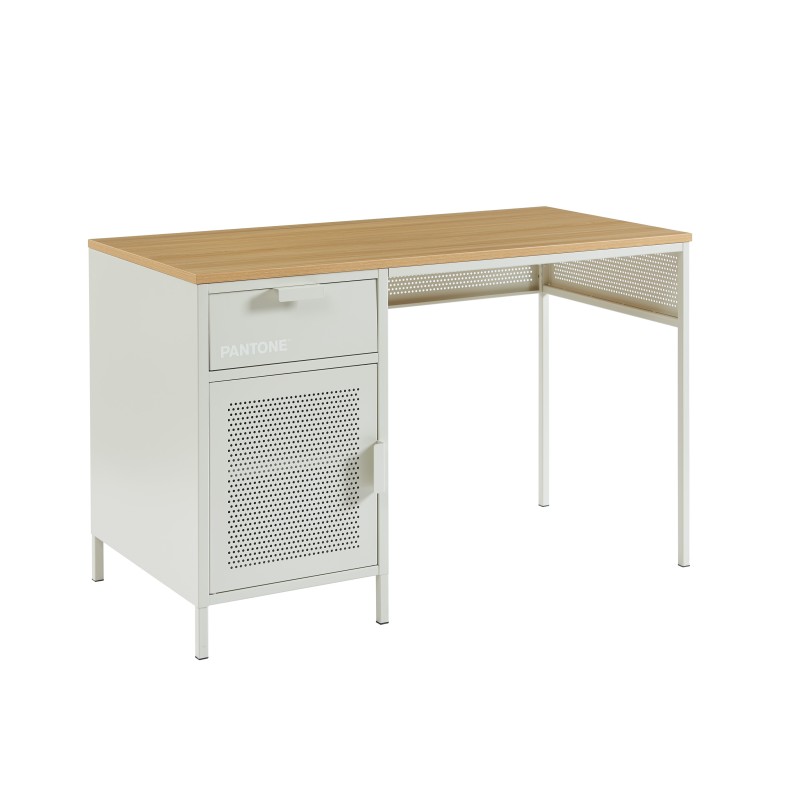 Bureau PANTONE métal beige sable 120cm