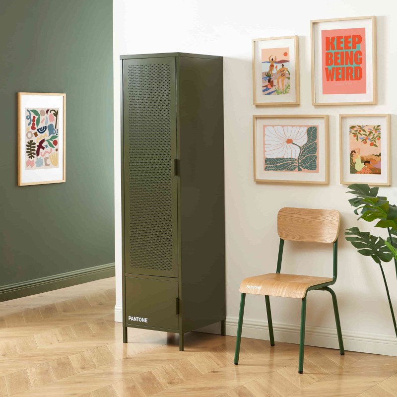 Vestiaire PANTONE métal vert olive h180cm