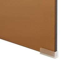 Table basse GINZA verre trempé caramel 120cm