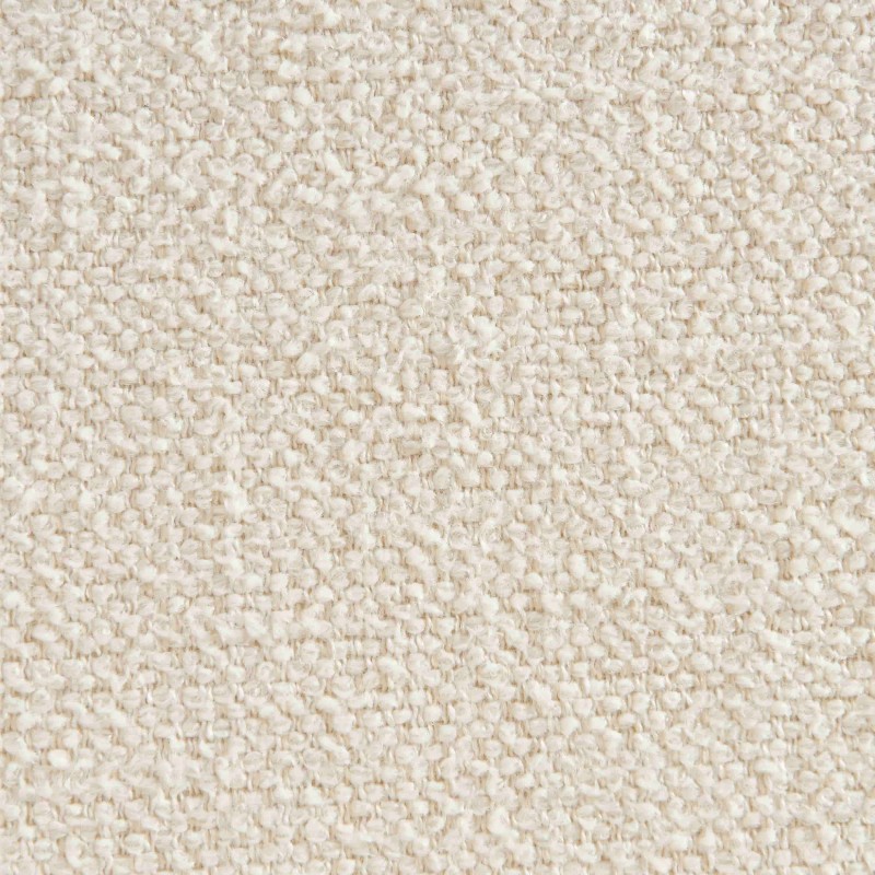 Lot de 2 chaises CIARA bouclette blanche et pieds métal noir