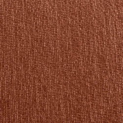 Lot de 2 chaises CASSIE tissu chenille terracotta et pieds métal noir