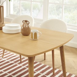 Table extensible LEON effet chêne 160-200cm