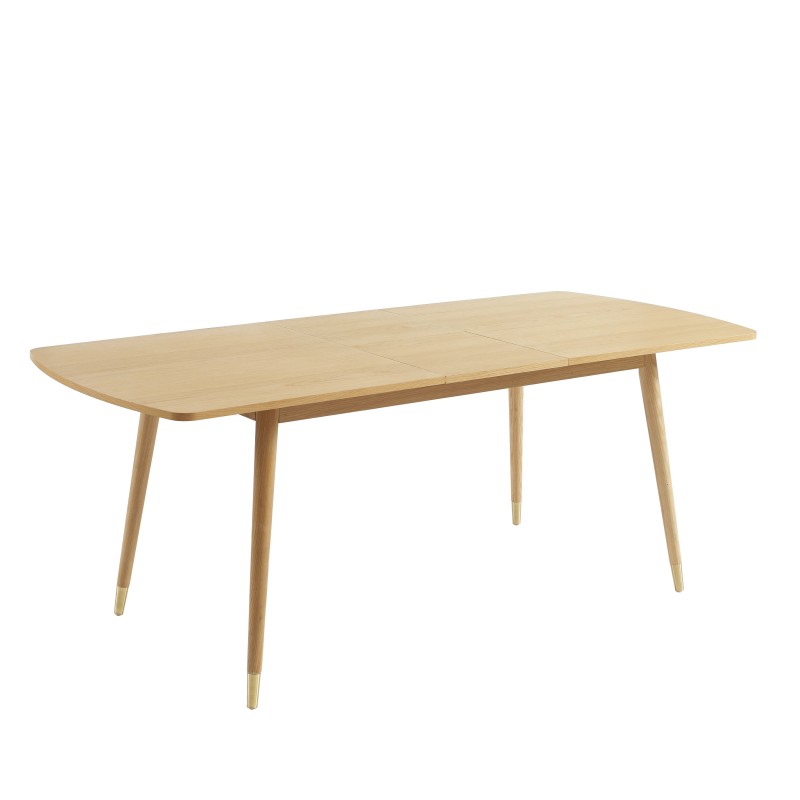 Table extensible LEON effet chêne 160-200cm