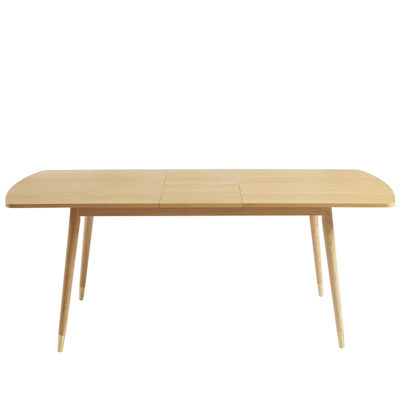 Table extensible LEON effet chêne 160-200cm