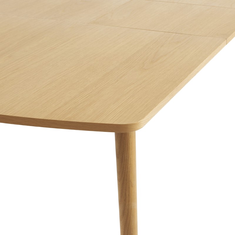 Table extensible LEON effet chêne 160-200cm