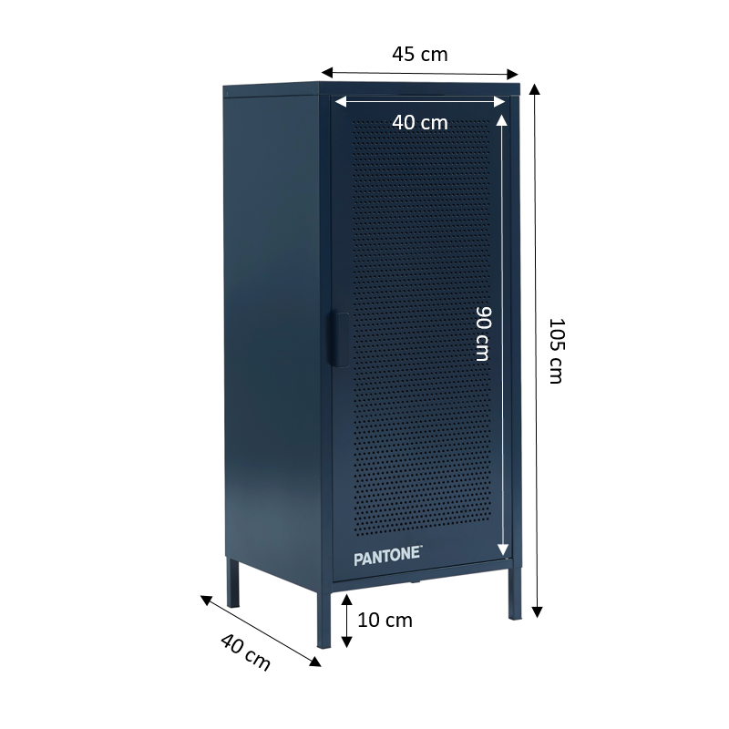 Caisson de bureau PANTONE métal bleu nuit h105cm