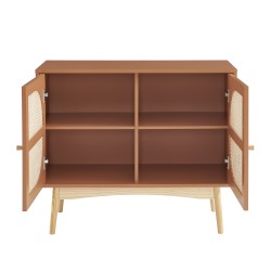 Buffet SIXTINE terracotta et cannage rotin 90cm