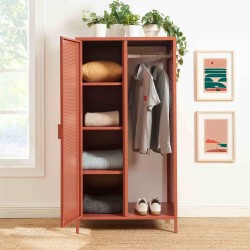 Vestiaire PANTONE métal terracotta avec penderie h145cm