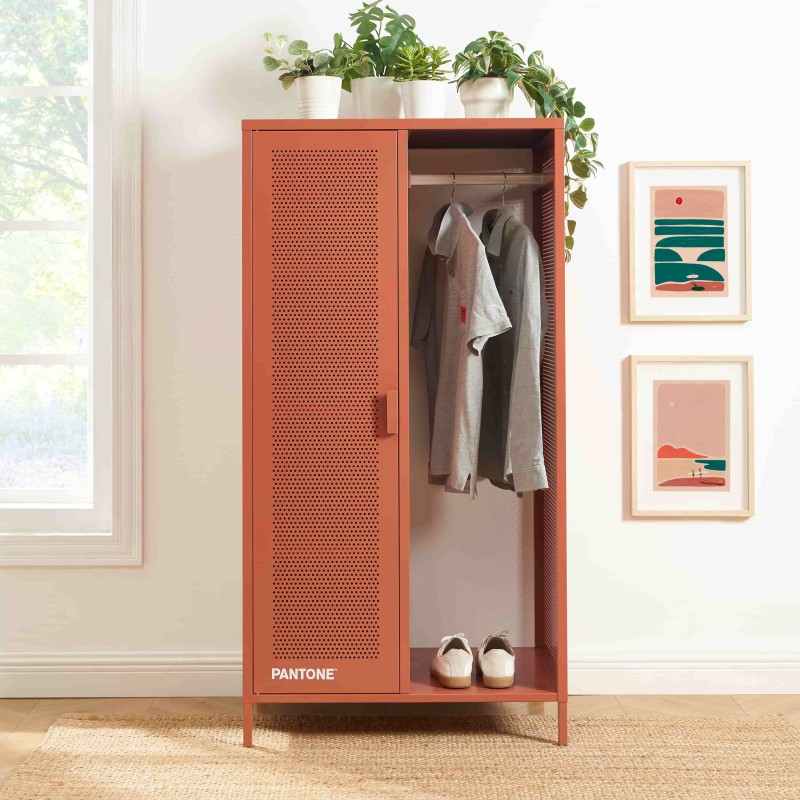 Vestiaire PANTONE métal terracotta avec penderie h145cm