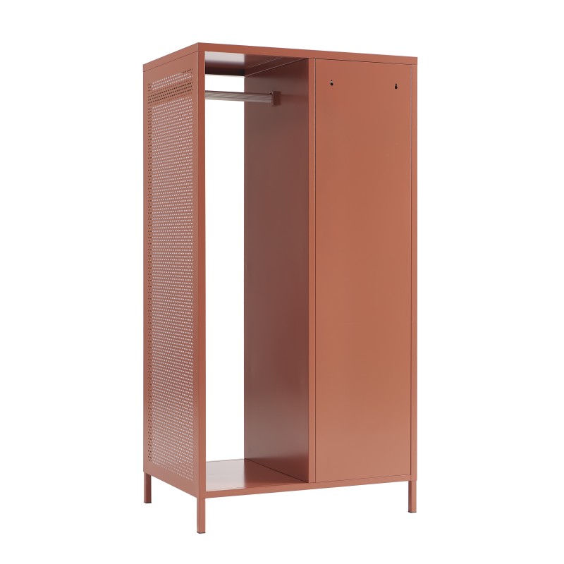Vestiaire PANTONE métal terracotta avec penderie h145cm