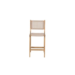 Lot de 2 tabourets de bar KUTA en corde hauteur d'assise 66 cm