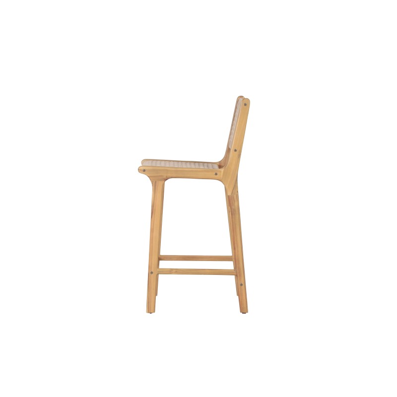 Lot de 2 tabourets de bar KUTA en corde hauteur d'assise 76 cm