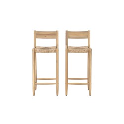 Lot de 2 tabourets de bar NAHA hauteur d'assise 75 cm
