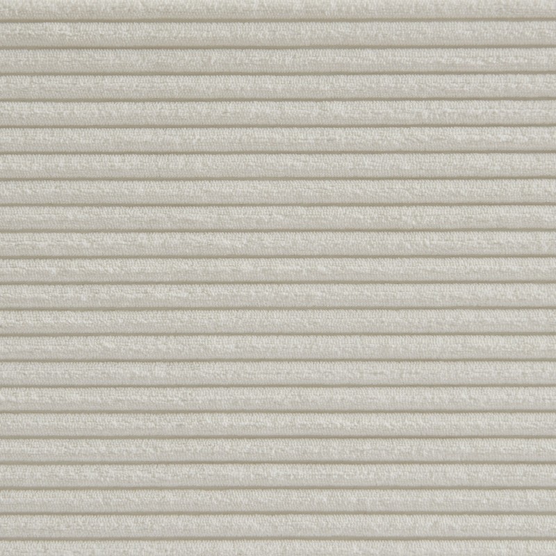 Lit coffre KORALL velours cotelé écru 160x200 sommier inclus