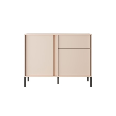 Buffet HULDA beige 2 portes 1 tiroir 104cm